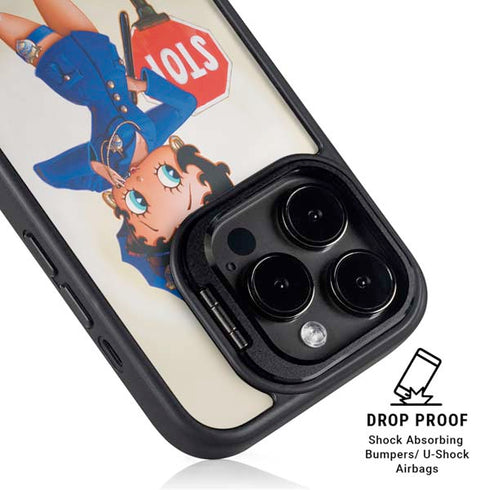 Betty Boop The Police Officer iPhone 14 Pro Kickstand Case